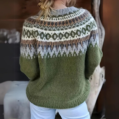 Elodie – Warm Jumper with Winter Pattern