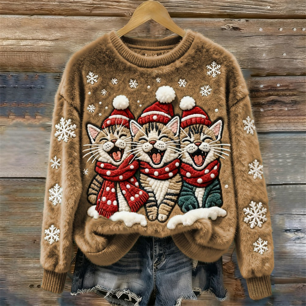 Daisy | Cosy Sweater With Three Happy Cats