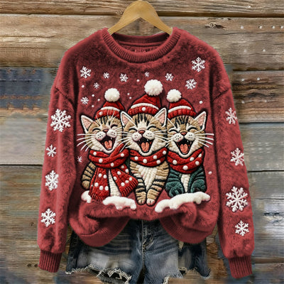 Daisy | Cosy Sweater With Three Happy Cats