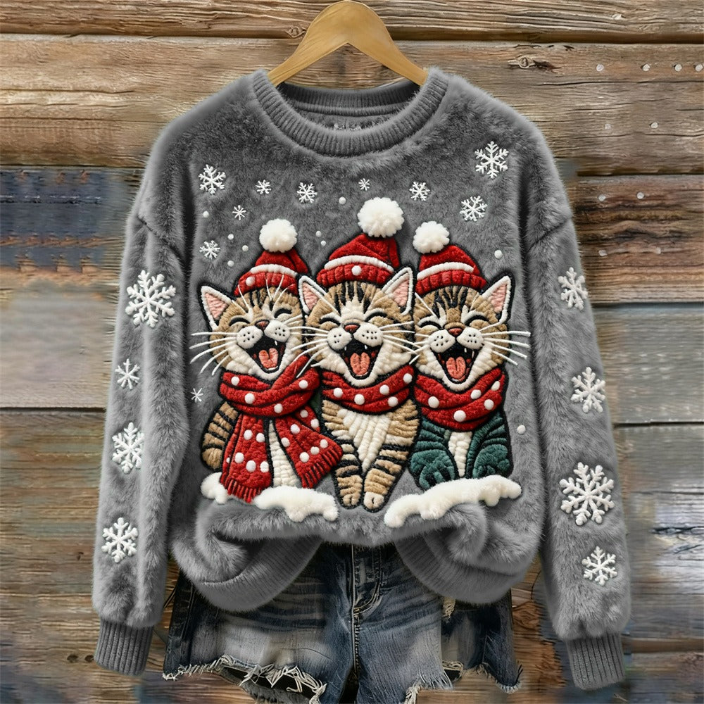 Daisy | Cosy Sweater With Three Happy Cats