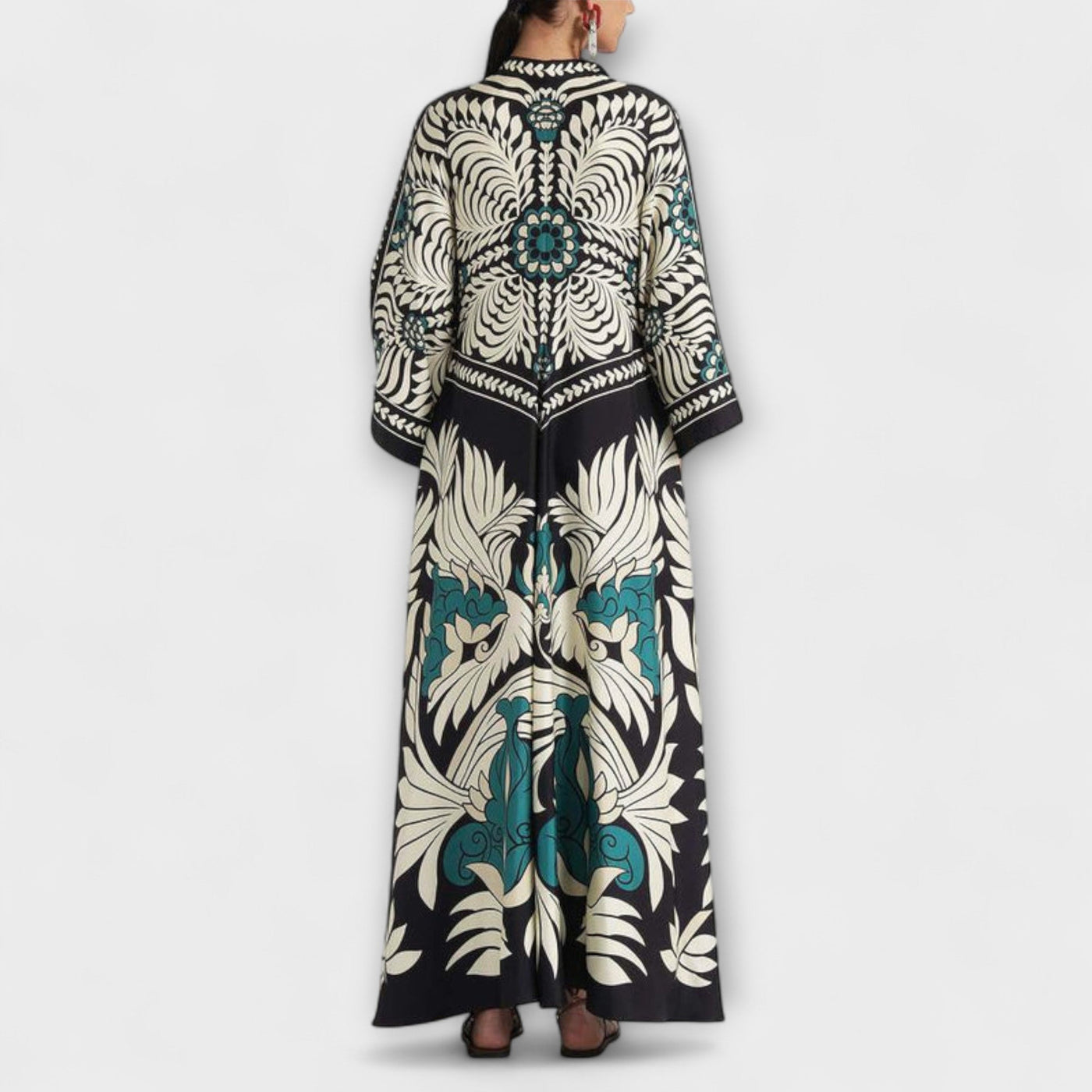 Giselle - Stylish Floral Print Flowing Maxi Dress