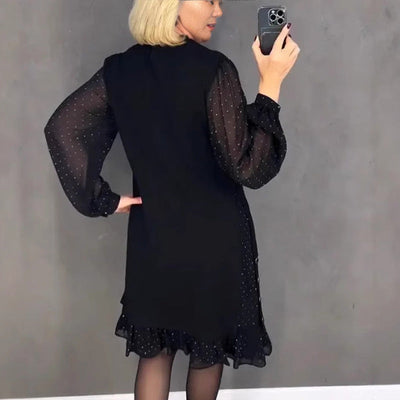 Marélle | Layered Polka Dot Midi Dress